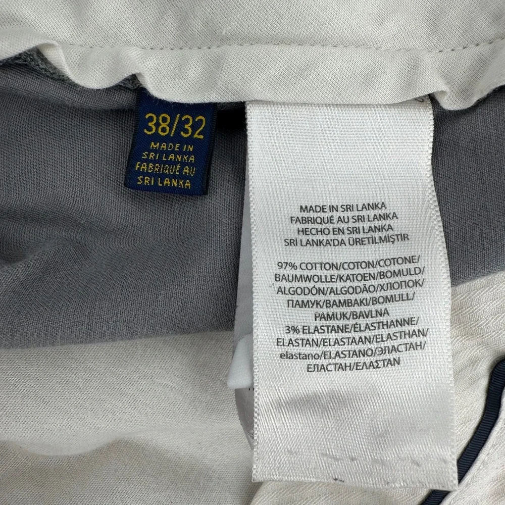 Polo Ralph Lauren Mens Stretch Classic Fit‎ Gray Chino Pants Trousers size 38